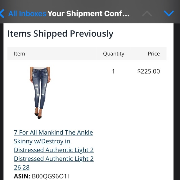 7 For All Mankind Ankle Skinny jeans size 26 - Picture 7 of 7